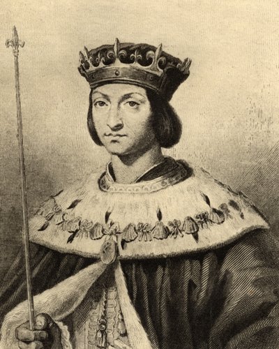 Kong Ludvig XII (1462-1515) av Frankrike av French School